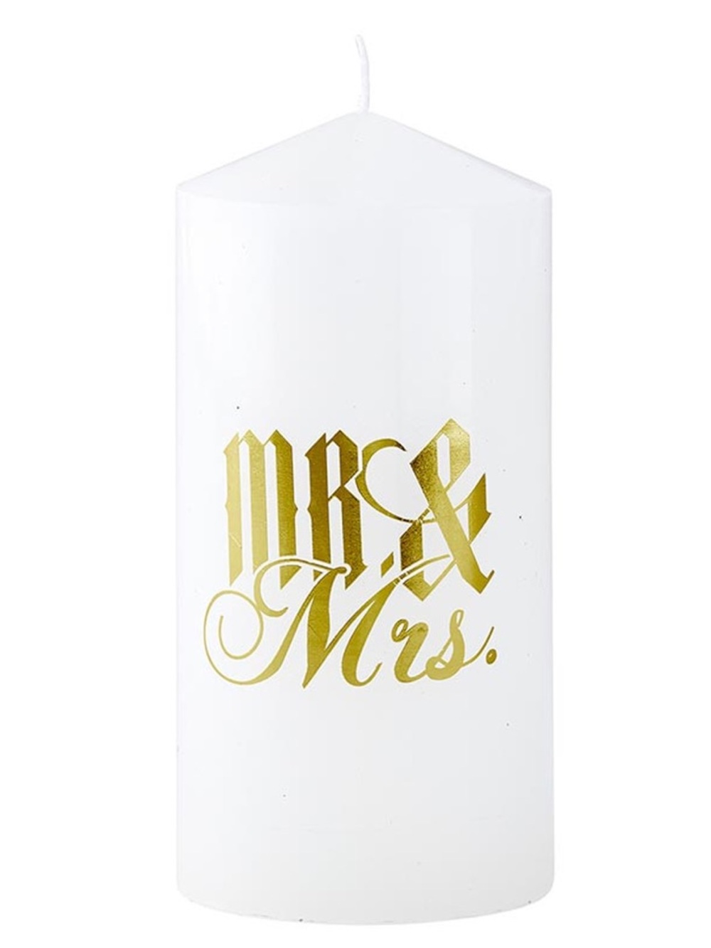 Slant Pillar Candle - Mr. & Mrs. Boho - NIB